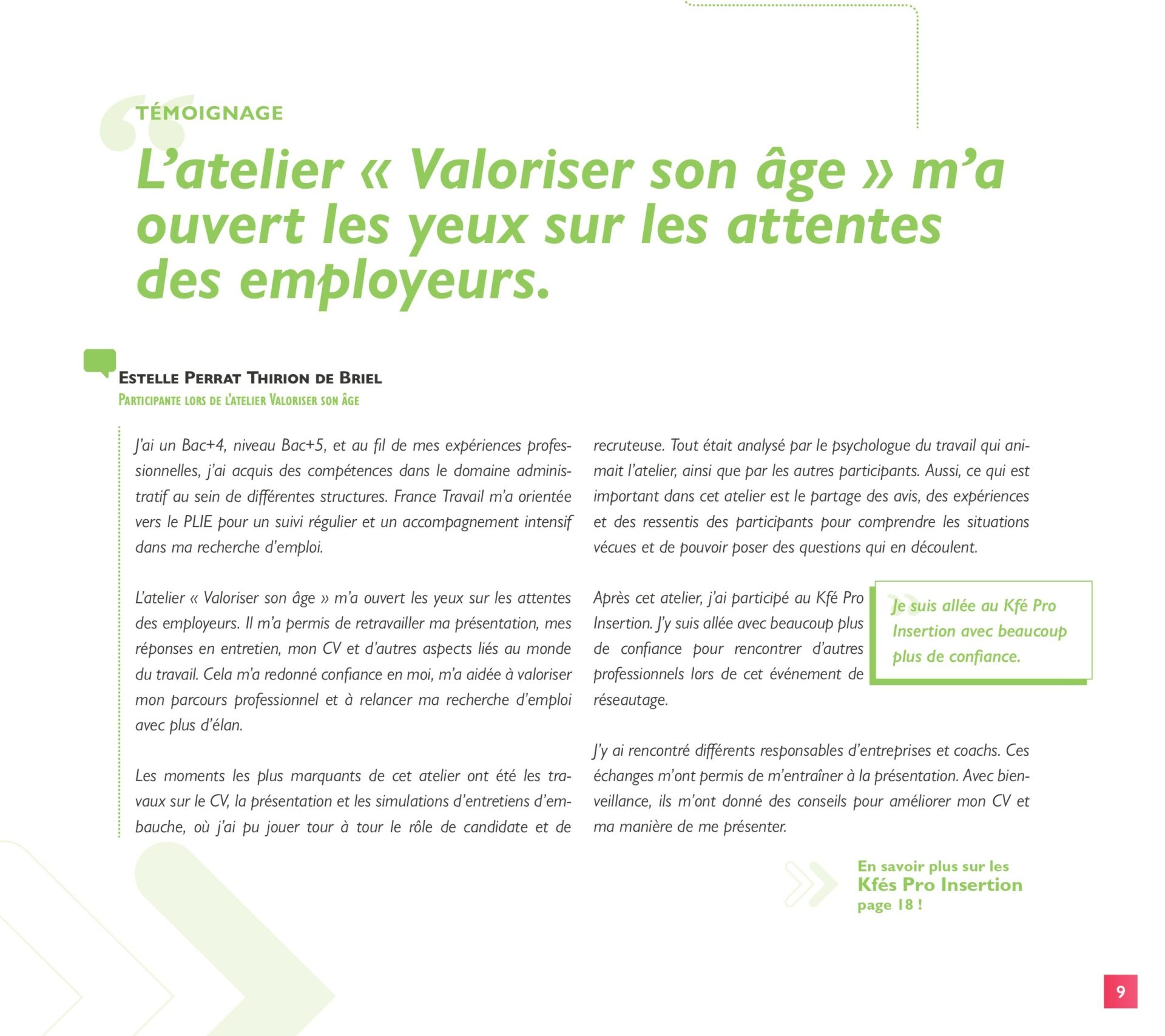 Valoriser son âge dans l'emploi - Magazine Panorama PLIE de Bordeaux